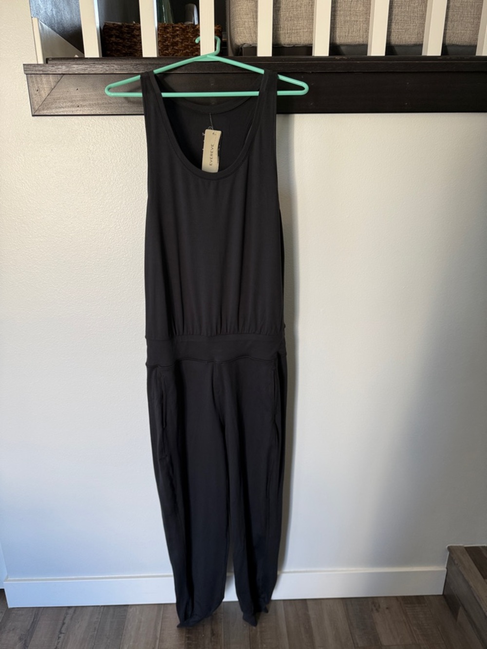 Sweaty Betty Black Active Jumpsuit with Subtle Pink Logo